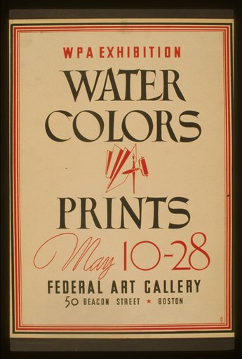 WPA exhibition water colors [and] prints, Federal Art Gallery /