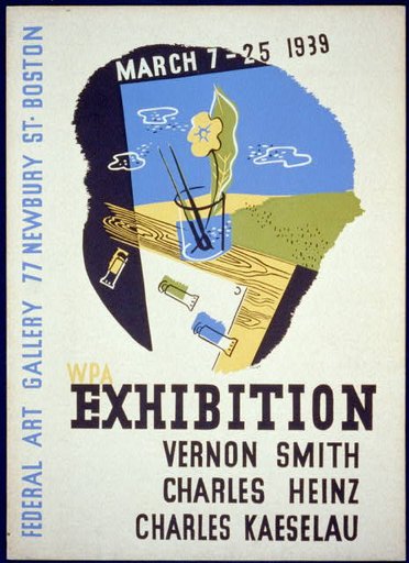 WPA exhibition Vernon Smith, Charles Heinz, Charles Kaeselau /