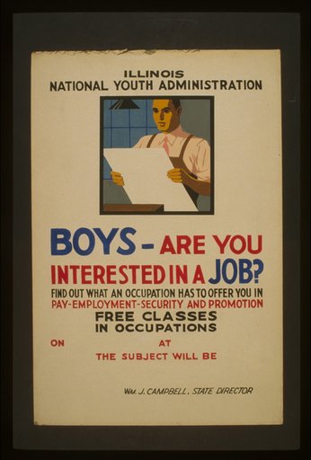 Boys - are you interested in a job? Find out what an occupation has to offer you in pay, employment, security, and promotion : Free classes in occupations.
