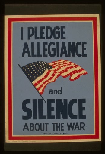 I pledge allegiance and silence about the war