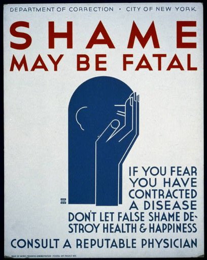 Shame may be fatal If you fear you have contracted a disease don't let false shame destroy health & happiness : Consult a reputable physician.