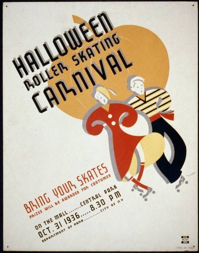 Halloween roller skating carnival Bring your skates : Prizes will be awarded for costumes /