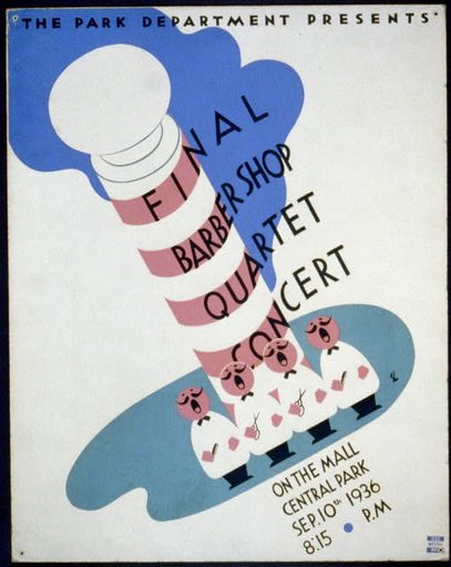 The Park Department presents final barbershop quartet concert on the mall, Central Park