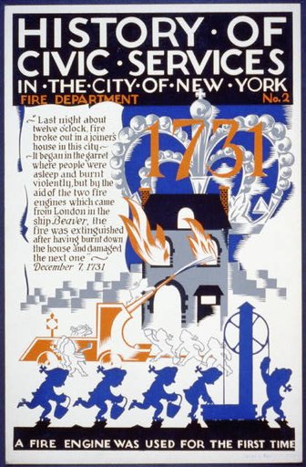 History of civic services in the city of New York Fire Department No. 2 : A fire engine was used for the first time.
