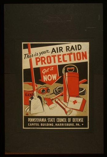 This is your air raid protection Get it now /