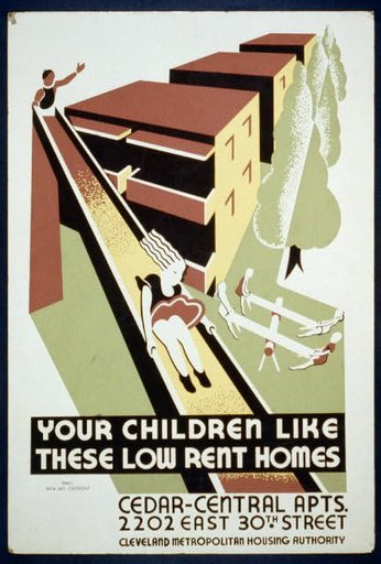 Your children like these low rent homes Cedar-Central Apts., 2202 East 30th. Street.