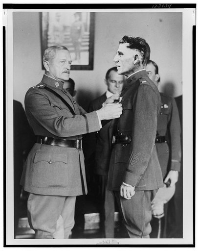 "Sig" awarded medal by General Pershing