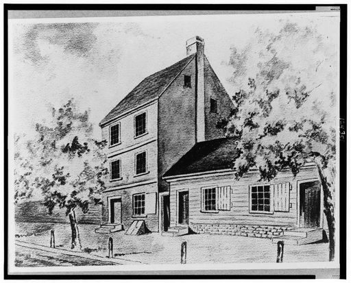 Office of the Secty. of State, (then designated Secty. of Foreign Affairs) stood on 15th Street north of the present Treasury, 1782-83