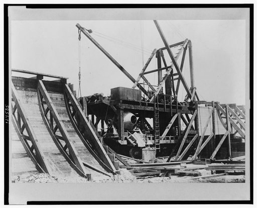Sea wall construction site, Galveston, Texas