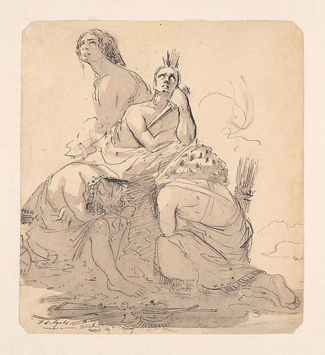 Indians Lamenting the Approach of the White Man (from McGuire Scrapbook)