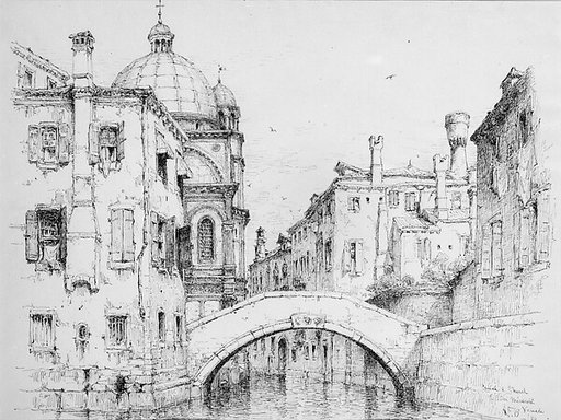 Canal and Church of Santa Maria dei Miracoli, Venice