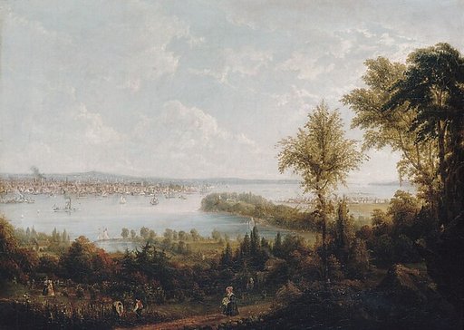 View of the Bay and City of New York from Weehawken