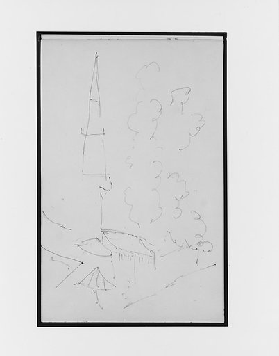 Sketch of Steeple and Trees (from Sketchbook)