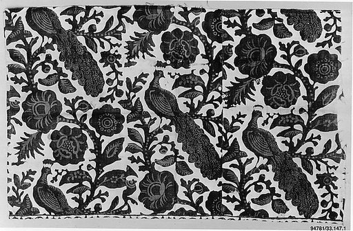 Partial curtain, blue-resist textile