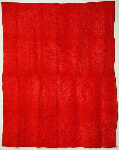 Quilt, wholecloth calamanco