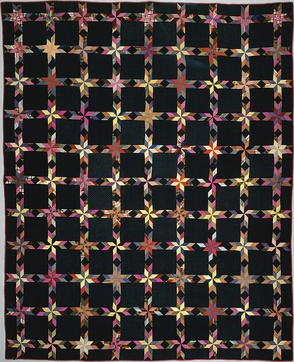 Quilt, Star of Lemoyne pattern variation
