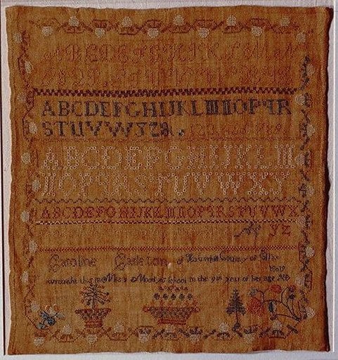 Embroidered sampler
