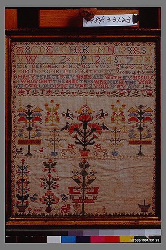 Embroidered sampler