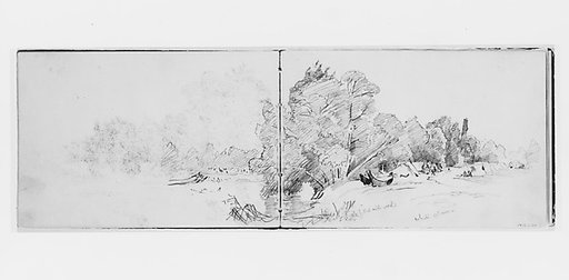 Landscape with Trees and Encampment (from Sketchbook X)