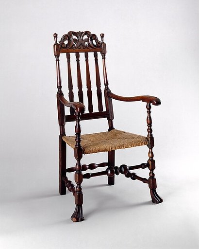 Banister-back armchair