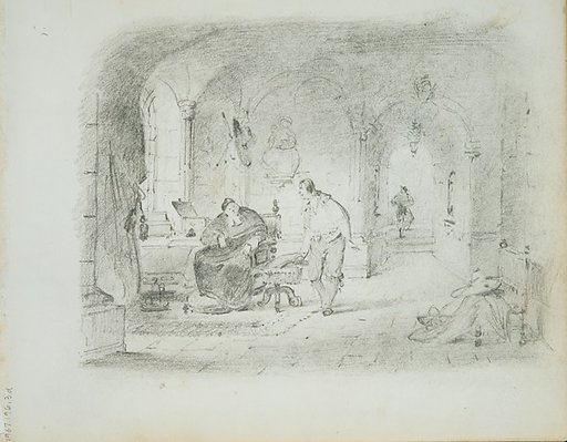 Study for "Gil Blas and the Archbishop" (from Sketchbook of Figure and Landscape Subjects)
