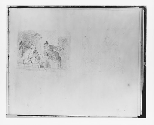 Two Sketches of Interior Scenes (from Sketchbook)