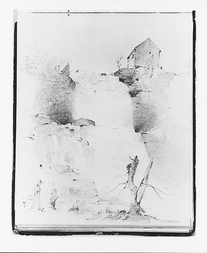 Landscape with Waterfall and Figures (from Sketchbook)
