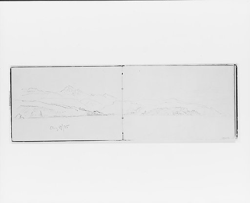 Sketch of Hills and Mountains, Aug 17/85 (from Sketchbook X)