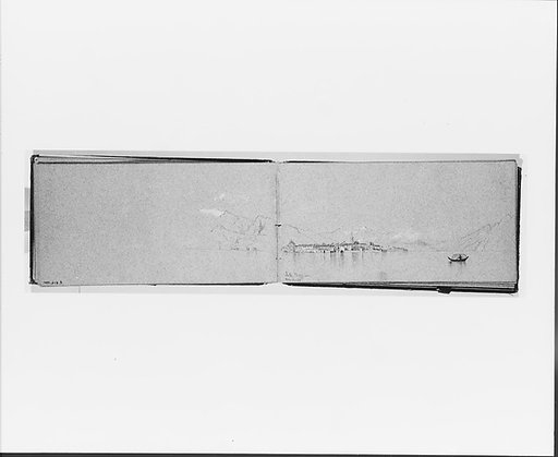 Lake Maggiore, May 11,1869: Village and Landscape (recto, from Sketchbook)