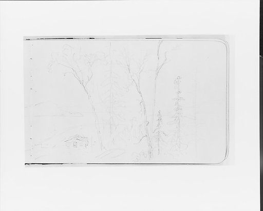 Landscape with Bay, Trees, and Mountains [Red Rock?] (from Sketchbook)