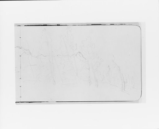 Mountain Landscape with Foreground Trees (from Sketchbook)