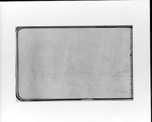 Sketch of a Mountain Landscape with Trees (from Sketchbook)