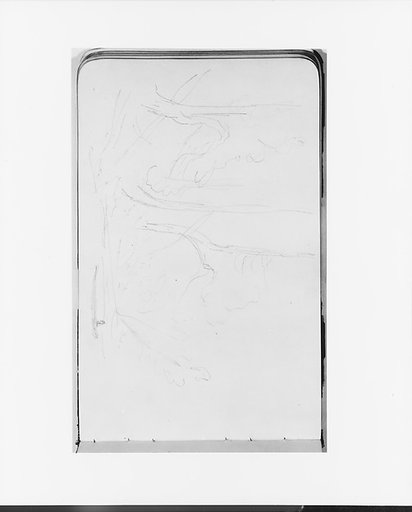 Landscape with Trees and Figure in a Canoe (from Sketchbook)