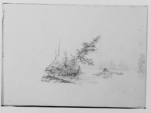 Lake Scene in the Adirondack Mountains, 1864 (from Sketchbook)