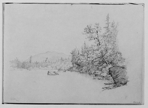 Adirondack Lake and Mountain View, 1864 (from Sketchbook)
