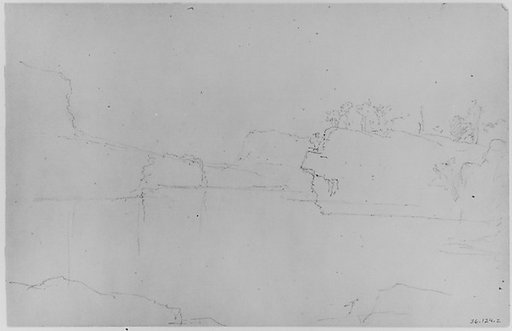 Study of Lake and Cliffs (from Sketchbook)