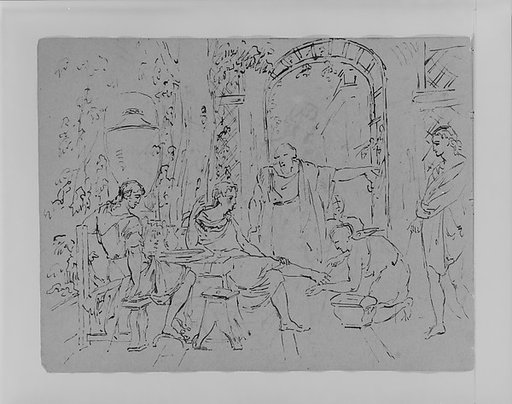 Compositional Study With Man Getting His Feet Washed (from Sketchbook)