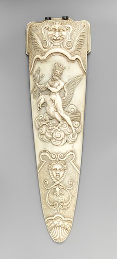 Tobacco rasp carved with Zeus astride an eagle