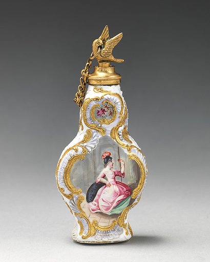 Scent bottle with Minerva and Mercury