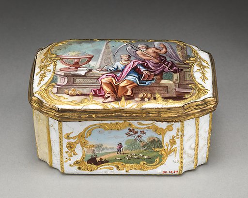 Snuffbox with allegorical figures of History and Time