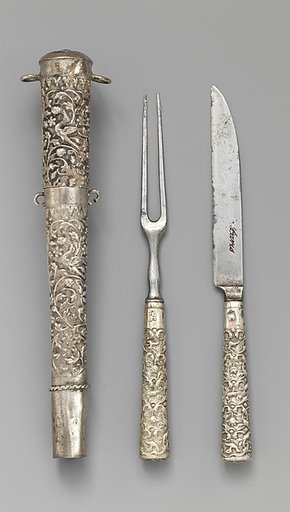 Knife and fork with case
