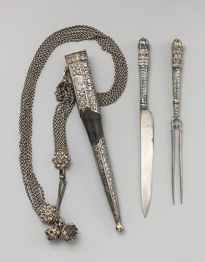 Knife and fork with case