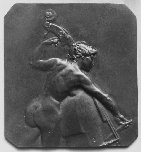 Female figure playing the bass-viol