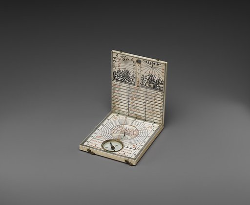 Portable diptych sundial