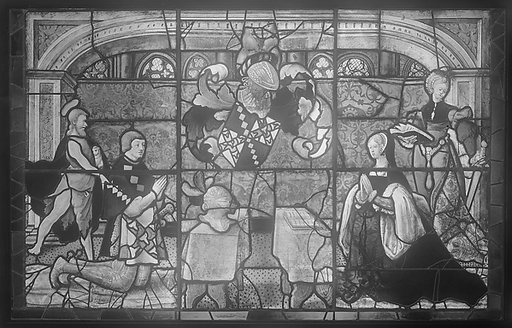 Saint Catherine and Saint John with a donor and his wife