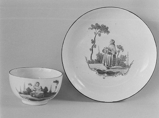 Teabowl and saucer