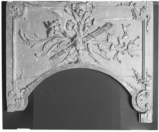 Panel from the top of a mirror frame