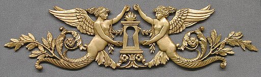 Pair of keyhole escutcheons