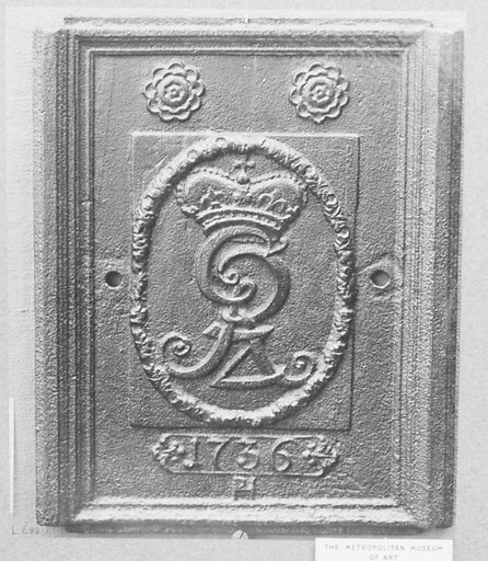 Stove plate with cipher of George II