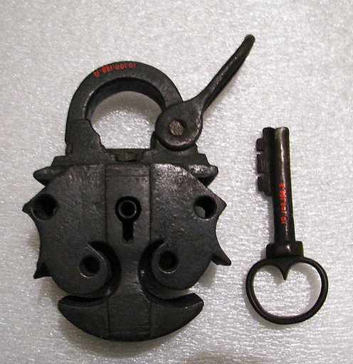 Padlock with key